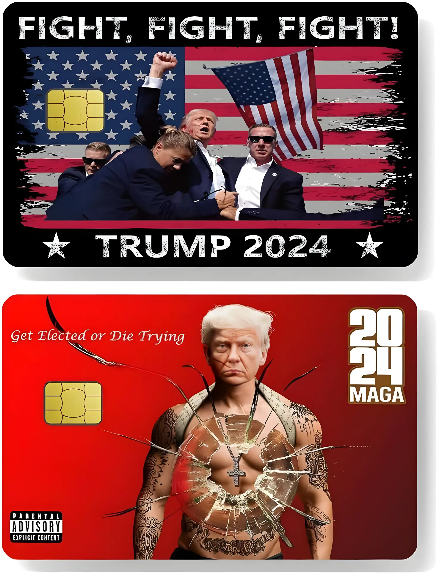 Trump 2024 Fight Rally Album Cover Credit Card Skin