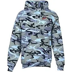 Fashion Pullover Hooded Sweatshirt - Camo - Embroidered