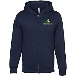 Lightweight 7 oz. Fleece Full-Zip Hoodie - Embroidered