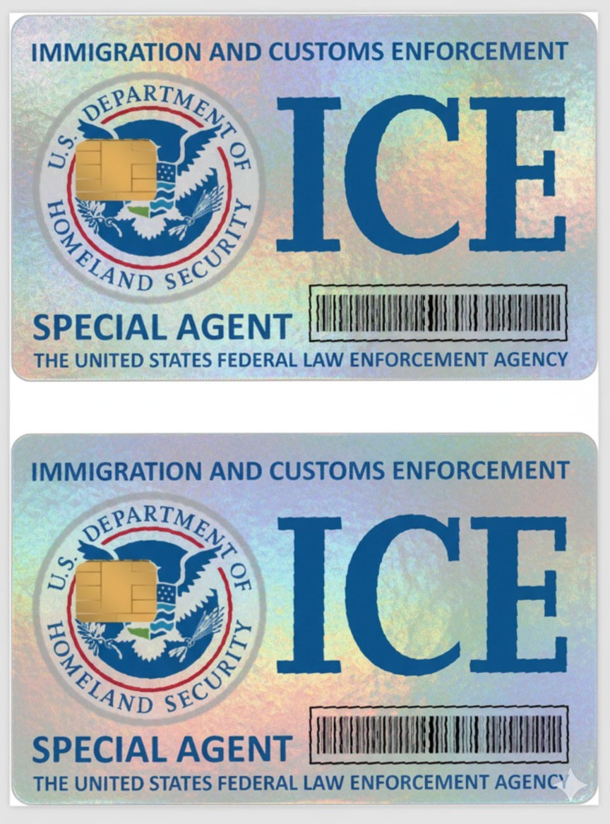 6-Pack Holographic ICE CIA FBI Card Skin Sticker Bundle Decal Gag Gift Parody Vi Unbranded/Generic