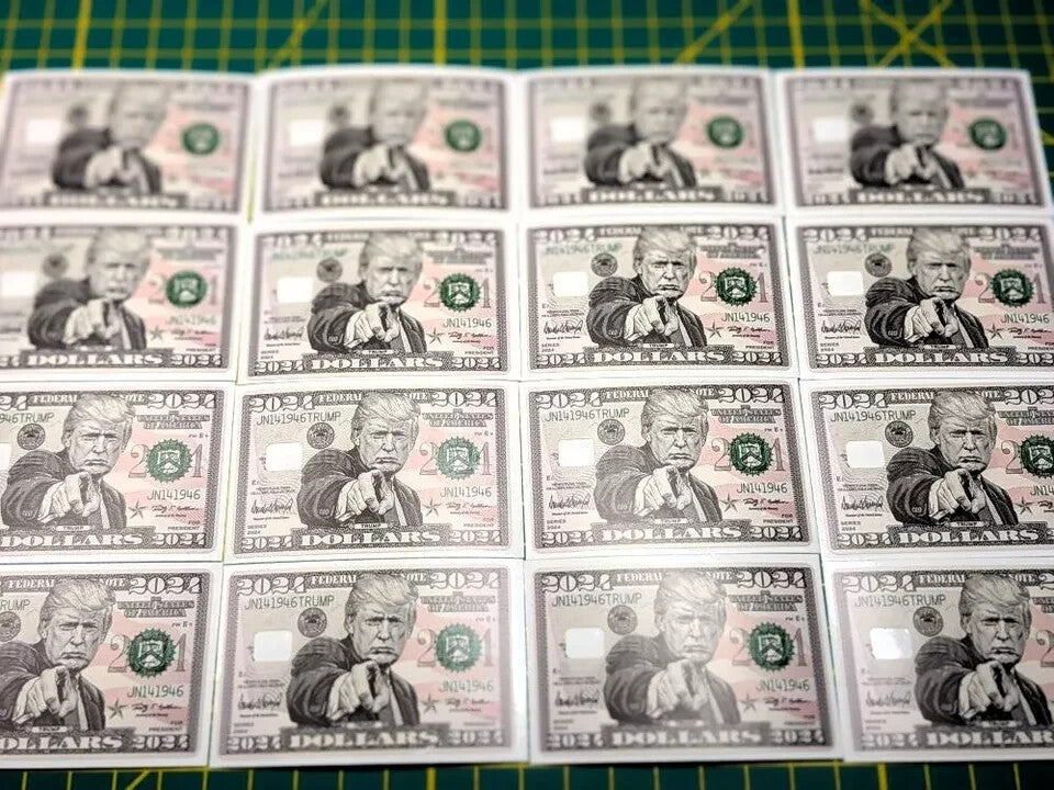Trump 2024 Credit Card Bill Skin, Debit Card Covering - 50 pack of card skins Any Custom Product