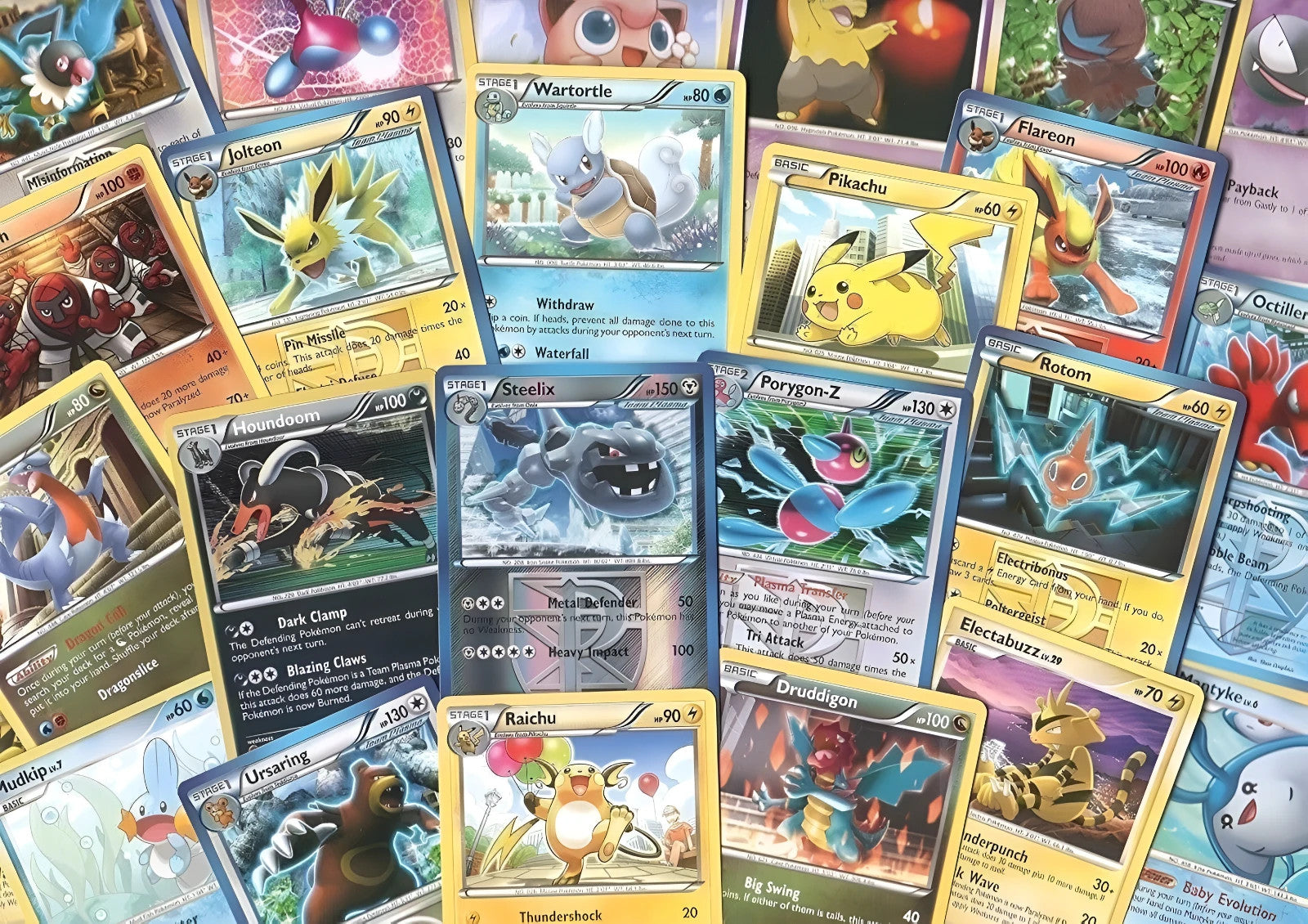 Pokemon TCG: 40 Card Lot with 5 Holo & Reverse Holo Cards - Pokemon Bulk Cards Anycustomproduct.com