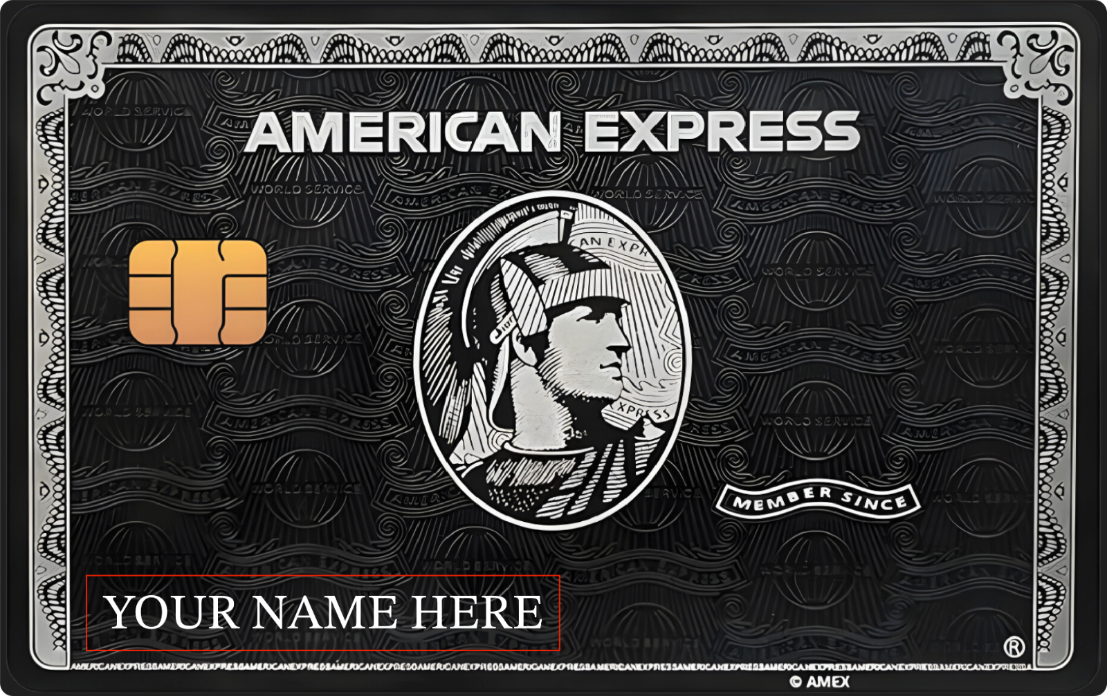 Custom AMEX Card Skin 7-Pack Personalized Name | Gold, Platinum, Black Sticker Supreme