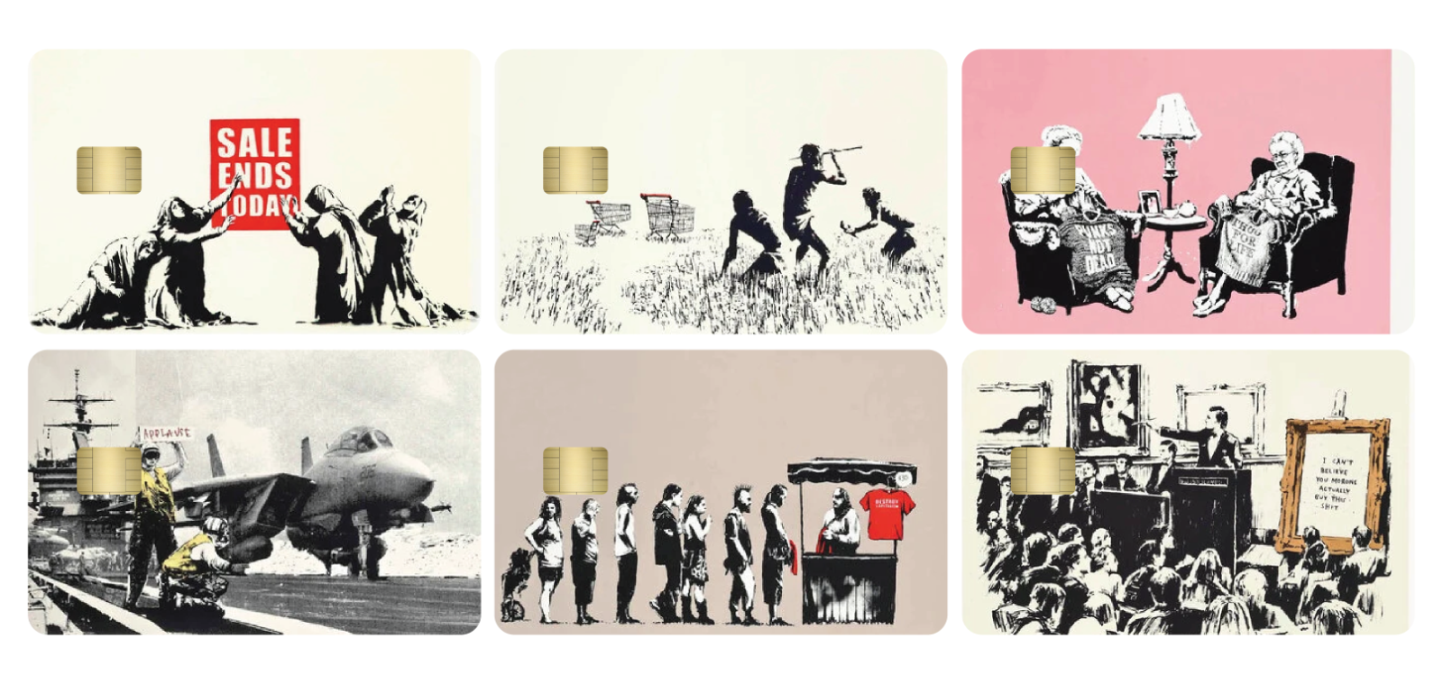 Banksy 'Flower Thrower' Sticker (6-Pack) | Street Art Graffiti Credit Card Skin Supreme