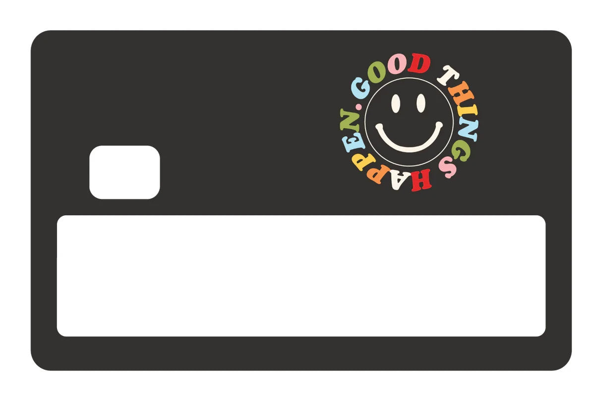 Good Things Happen Card Skin 4 Pack Aesthetic Decal Set for Credit Card Any Custom Product