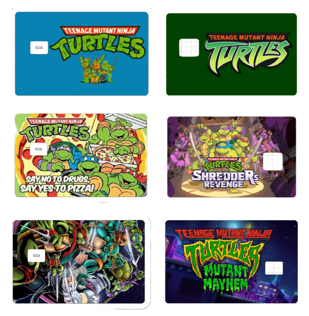 TMNT Credit Card Skin (6-Pack) | Teenage Mutant Ninja Turtles Sticker Variety Pa TMNT