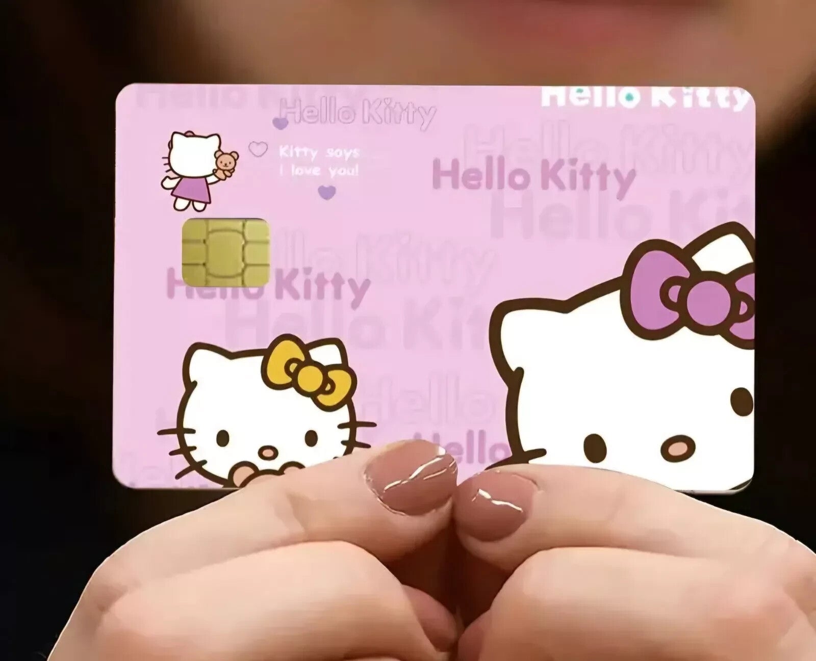 Cute Hello Kitty Credit Card Skin (4-Pack) | Pink Kawaii Sanrio Decal Sticker Unbranded