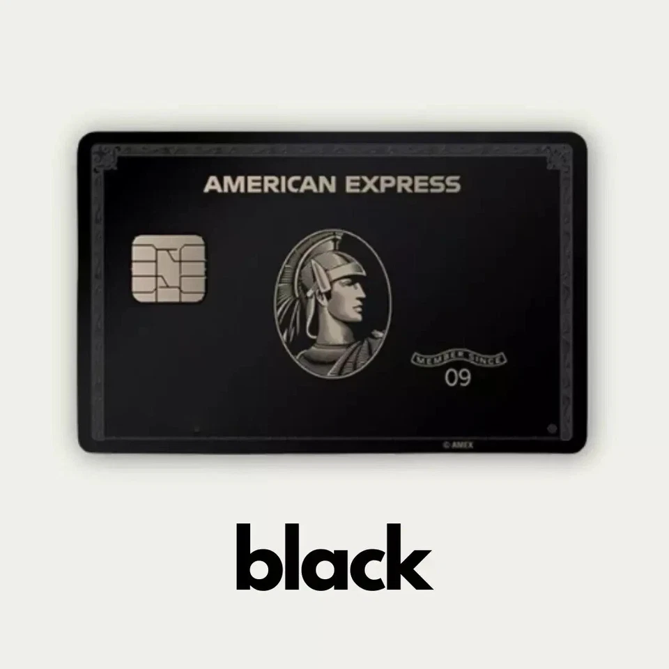 AMEX AE Credit Card Skin Sticker Cardskins Vinyl Black Gold Platinum or set of 3 Unbranded