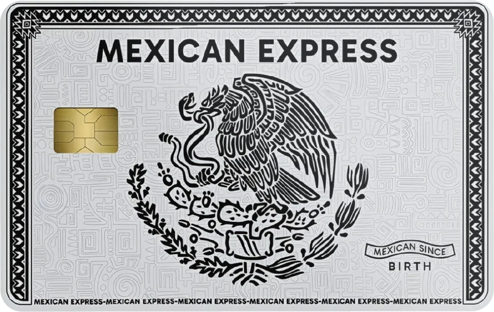 Mexican Express Card Skin (4-Pack) | Funny AMEX Parody | Gold, Platinum, Black Any Custom Product