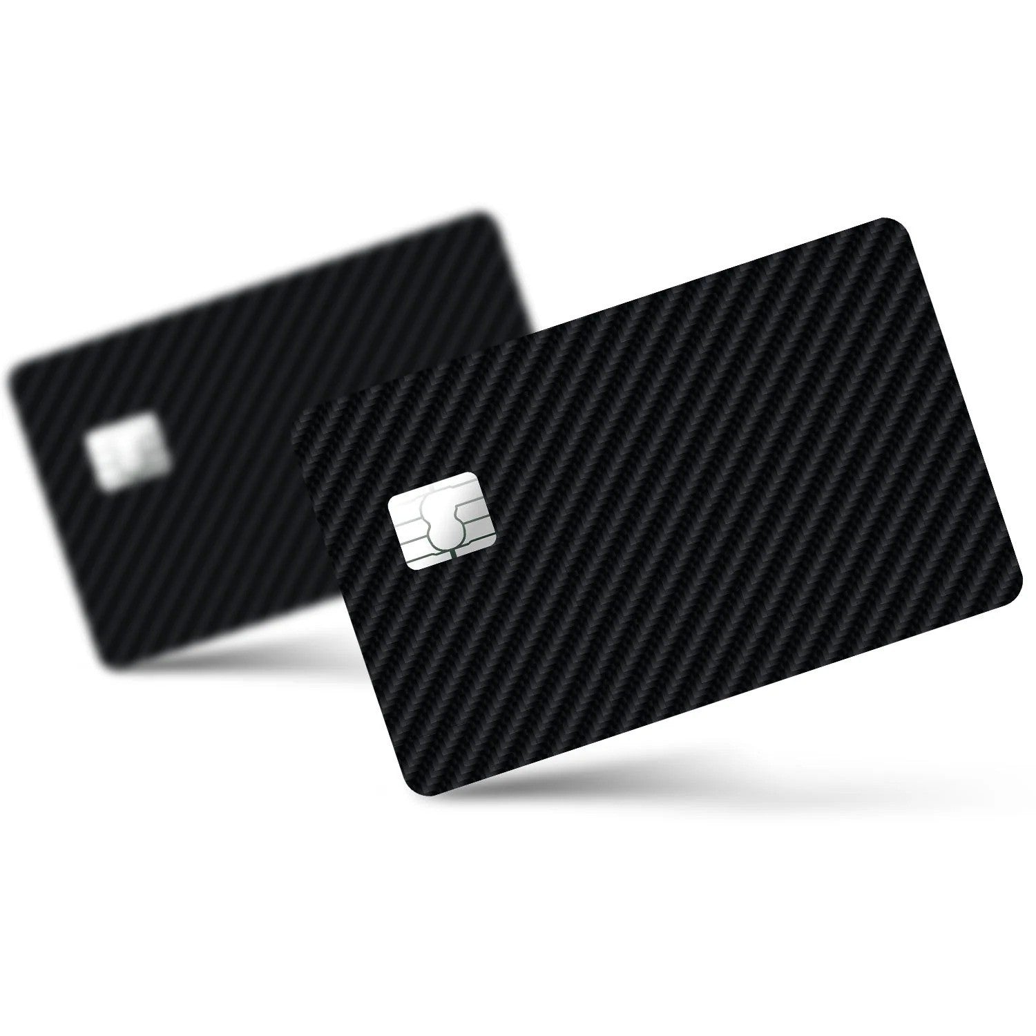 4-Pack Carbon Fiber Black Credit Card Skin Vinyl Decal Sticker Cover All Cuts Any Custom Product