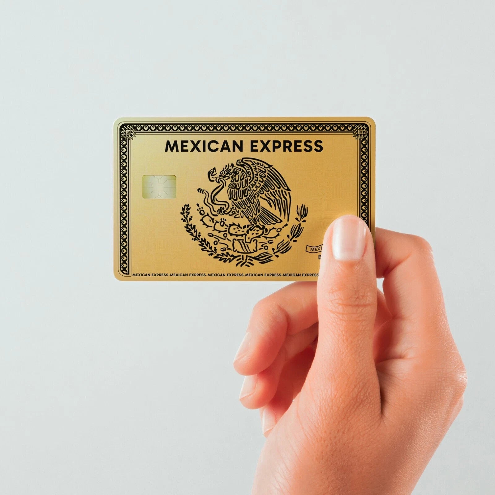 Mexican Express Credit Card Skin Sticker UV Vinyl Gold AMEX Pack of 2 Card Skins