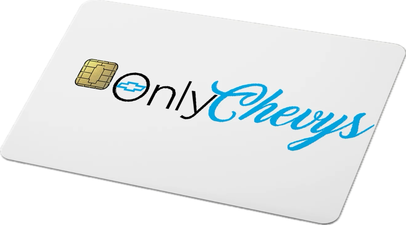 Only Chevys Credit Card Skin Stickers (4-Pack) | Chevrolet Truck Parody Decals Chevy