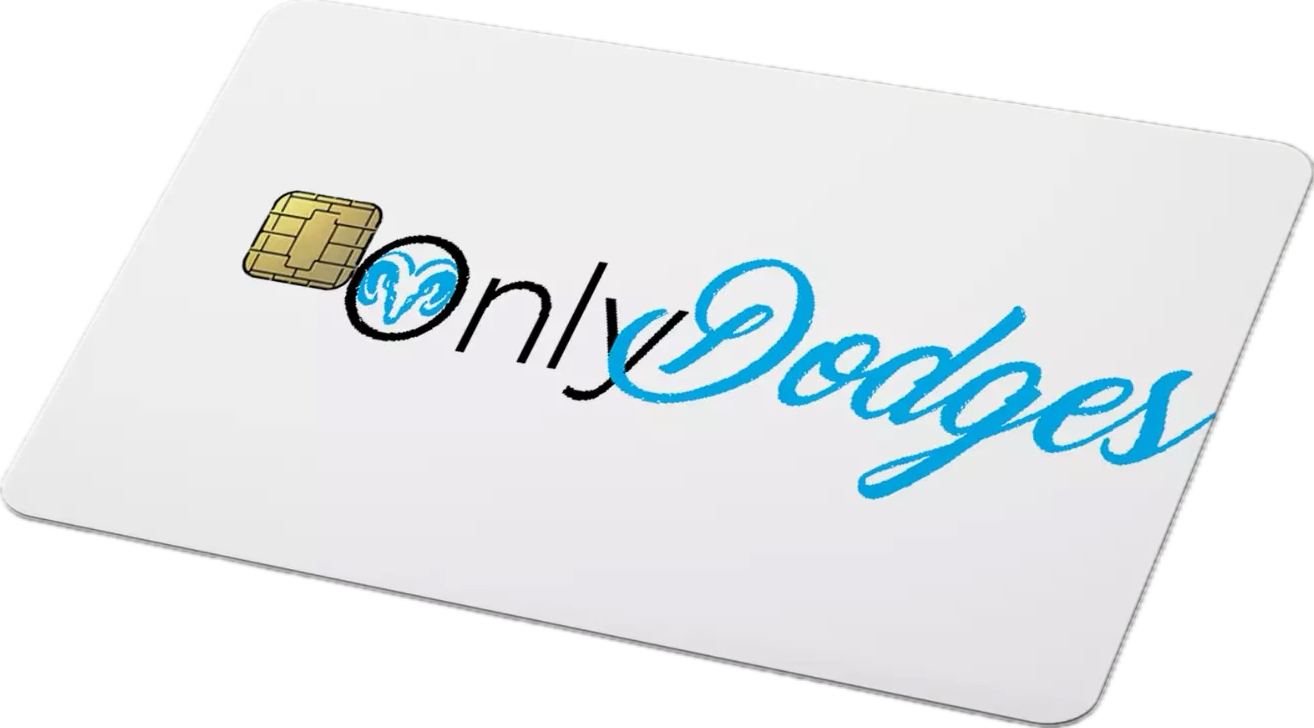 Only Dodges Sticker (4-Pack) | Dodge Ram Truck Parody | Credit Card Skin Decals Dodge