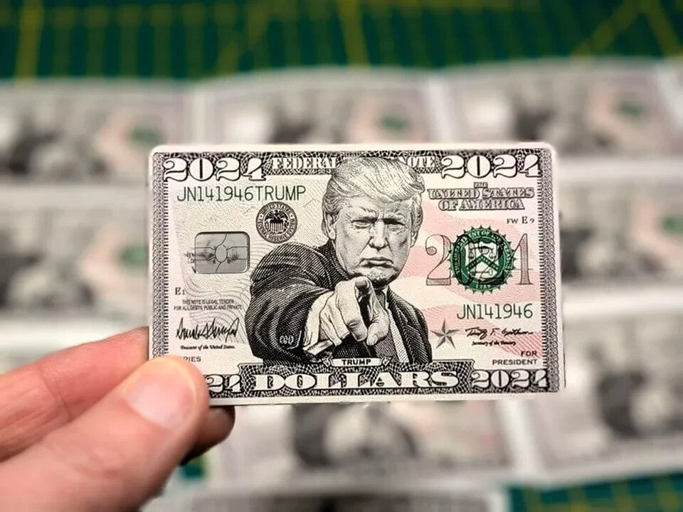 Trump 2024 Credit Card Bill Skin, Debit Card Covering - 50 pack of card skins Any Custom Product