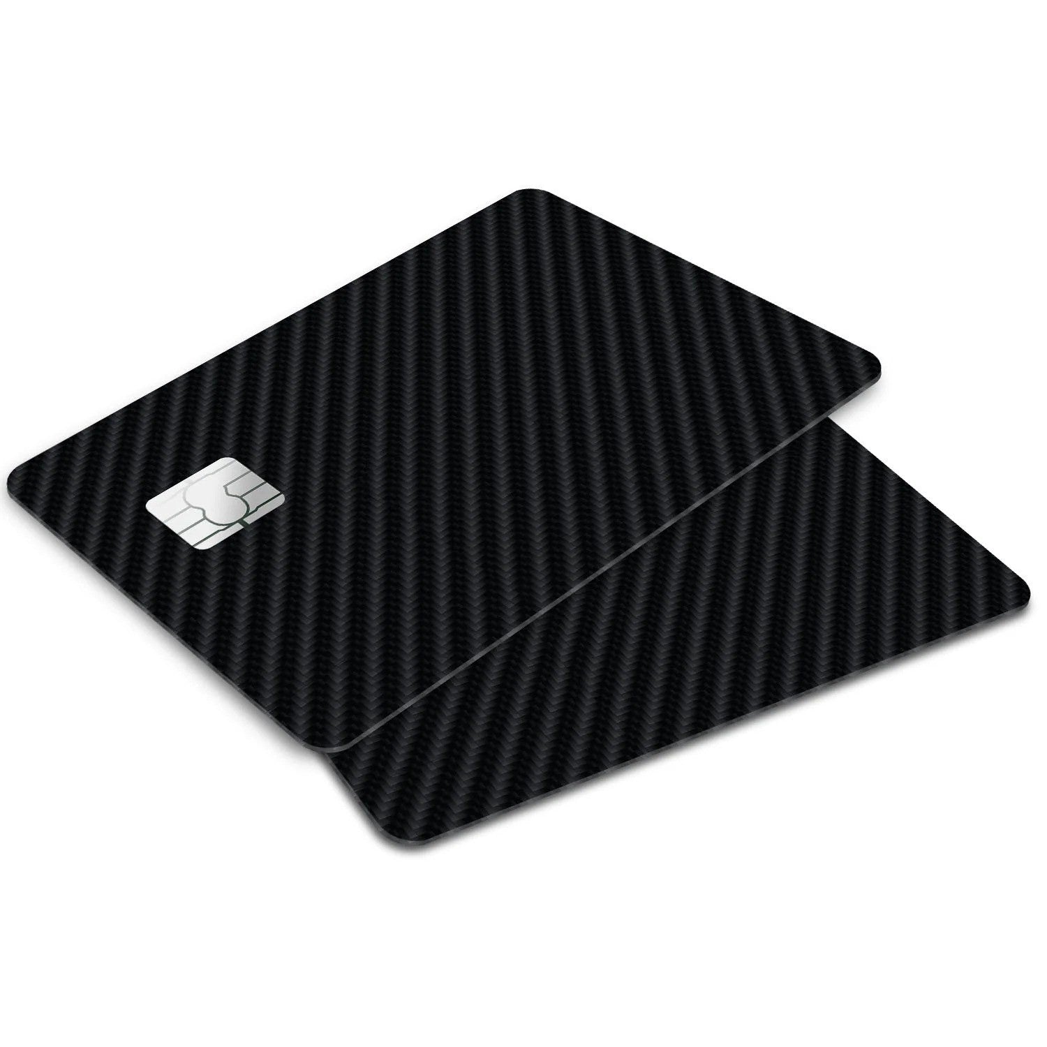 4-Pack Carbon Fiber Black Credit Card Skin Vinyl Decal Sticker Cover All Cuts Any Custom Product