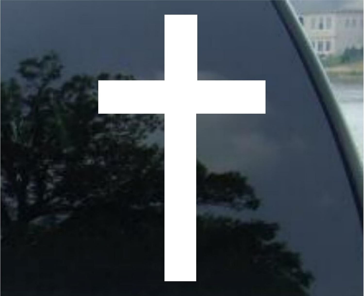 Christian Cross Jesus Vinyl Decal Sticker- Die Cut Decal Bumper Sticker 6 inch jesus