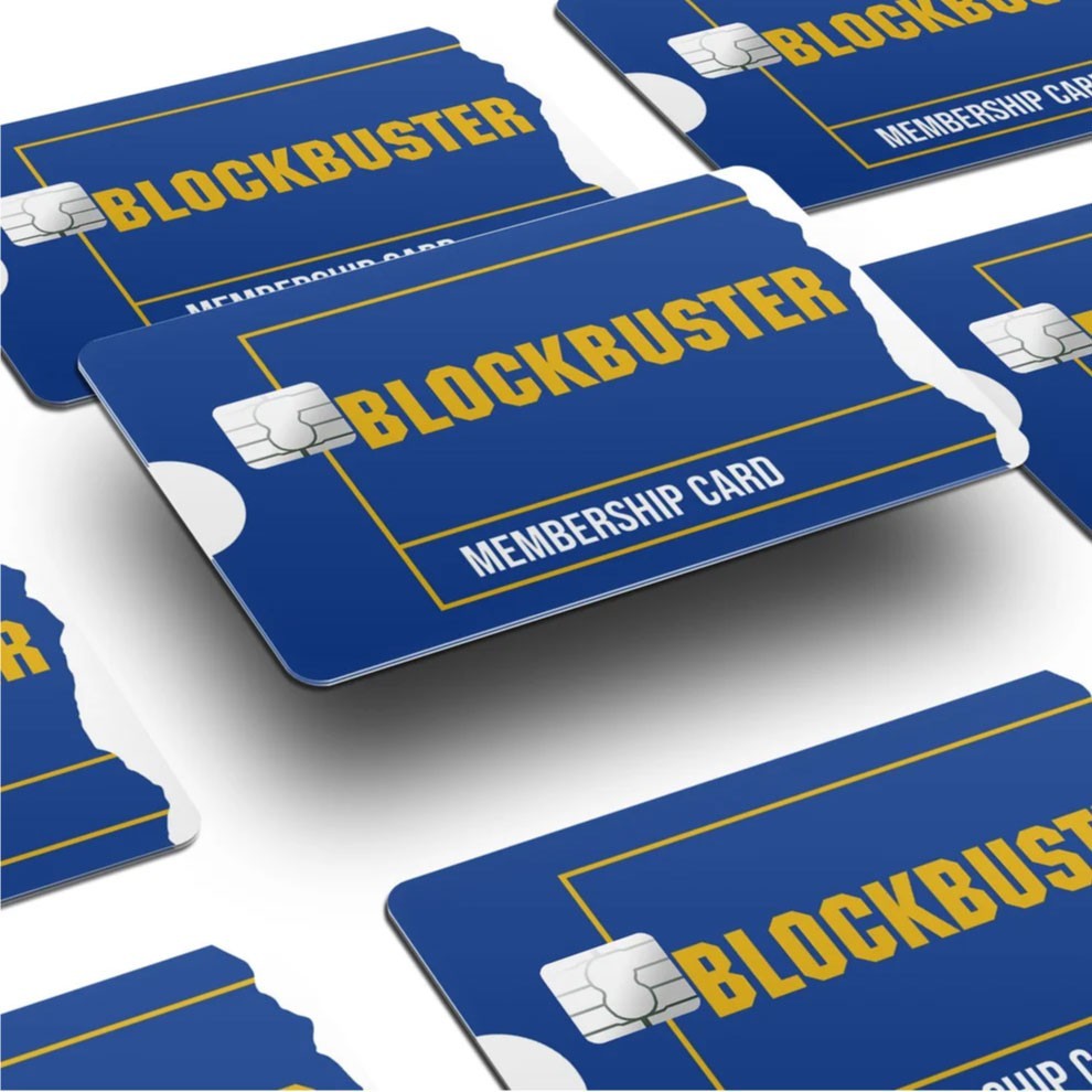 4 Pack Blockbuster Credit Card Skin Retro 90s Movie Night Nostalgia Debit ATM De Unbranded/Generic
