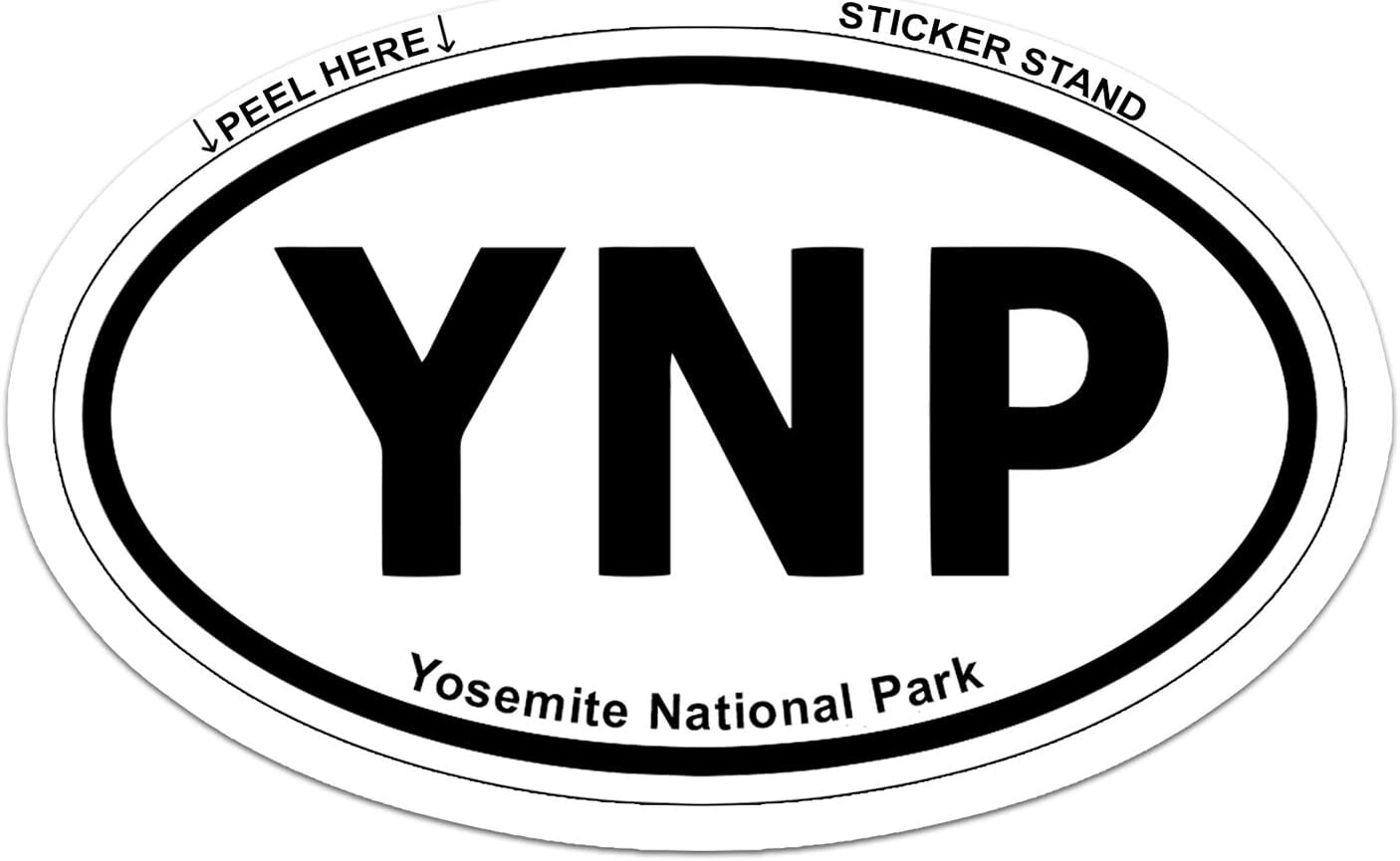 Yosemite National Park Oval car Bumper Sticker 5" x 3" Any Custom Product