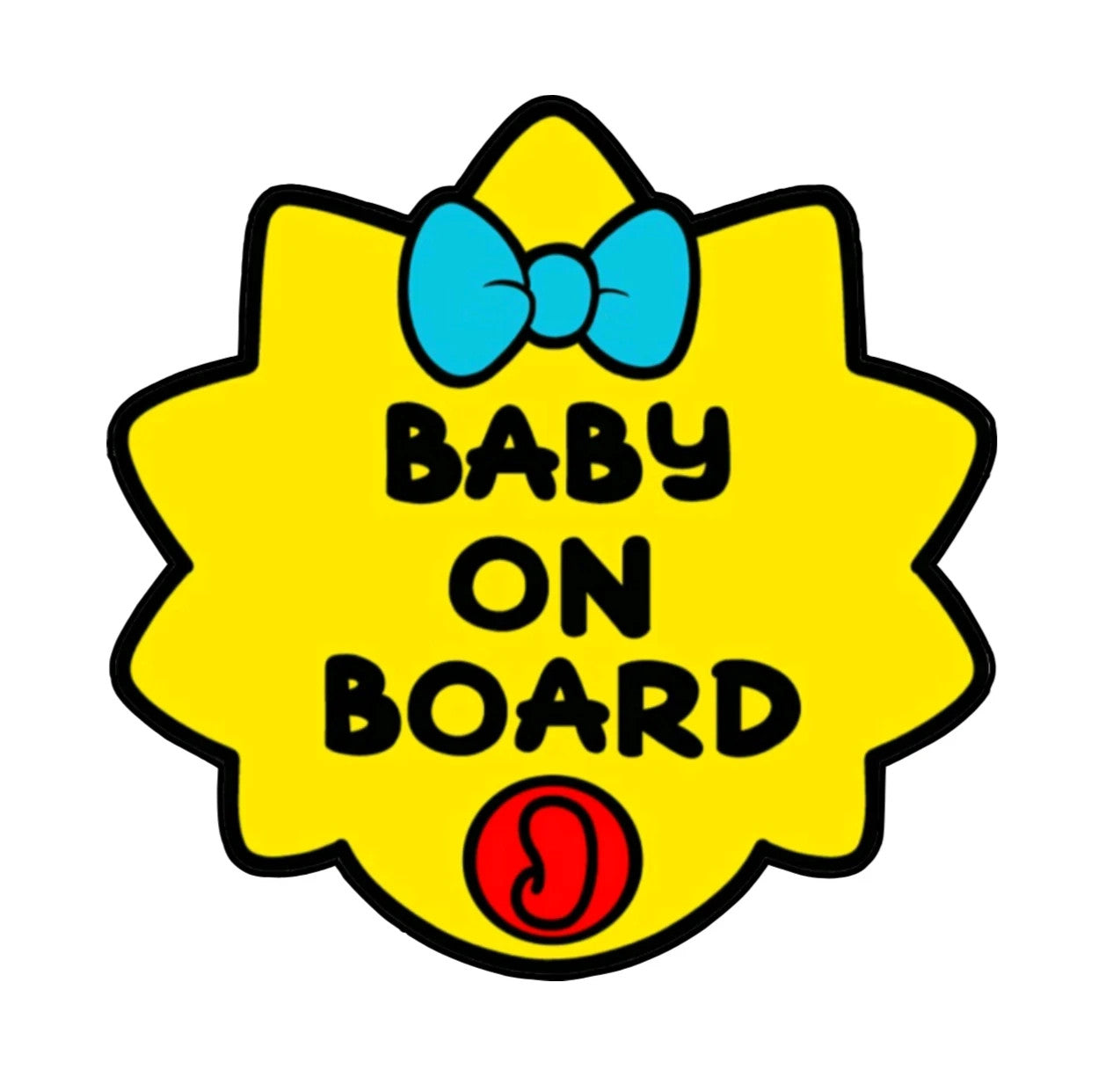 The Simpsons Maggie Simpson Baby on Board Car Sticker Decal 4" - 3 Pack Unbranded