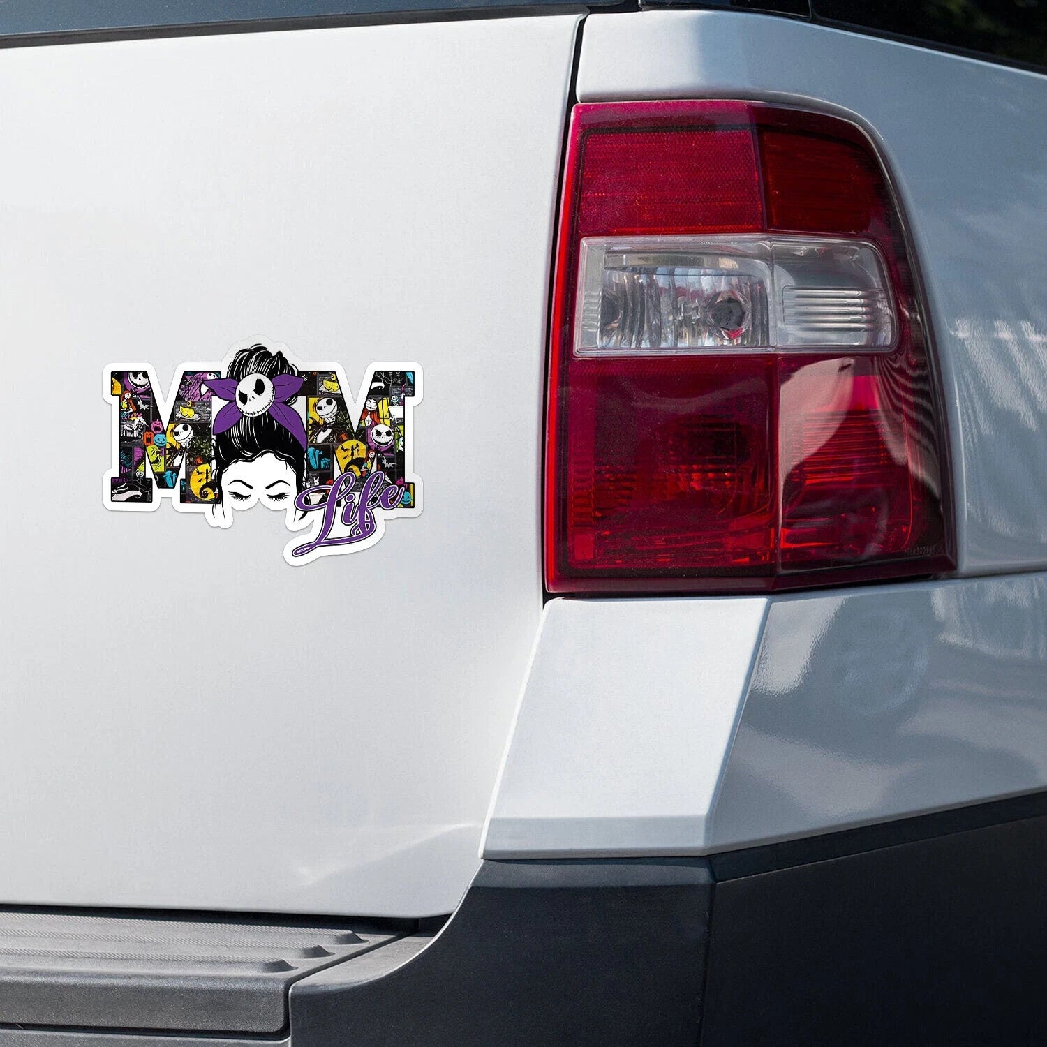 Mom Life Sticker (2-Pack) Jack Skellington Decal | 5" Halloween Car Laptop Vinyl Any Custom Product