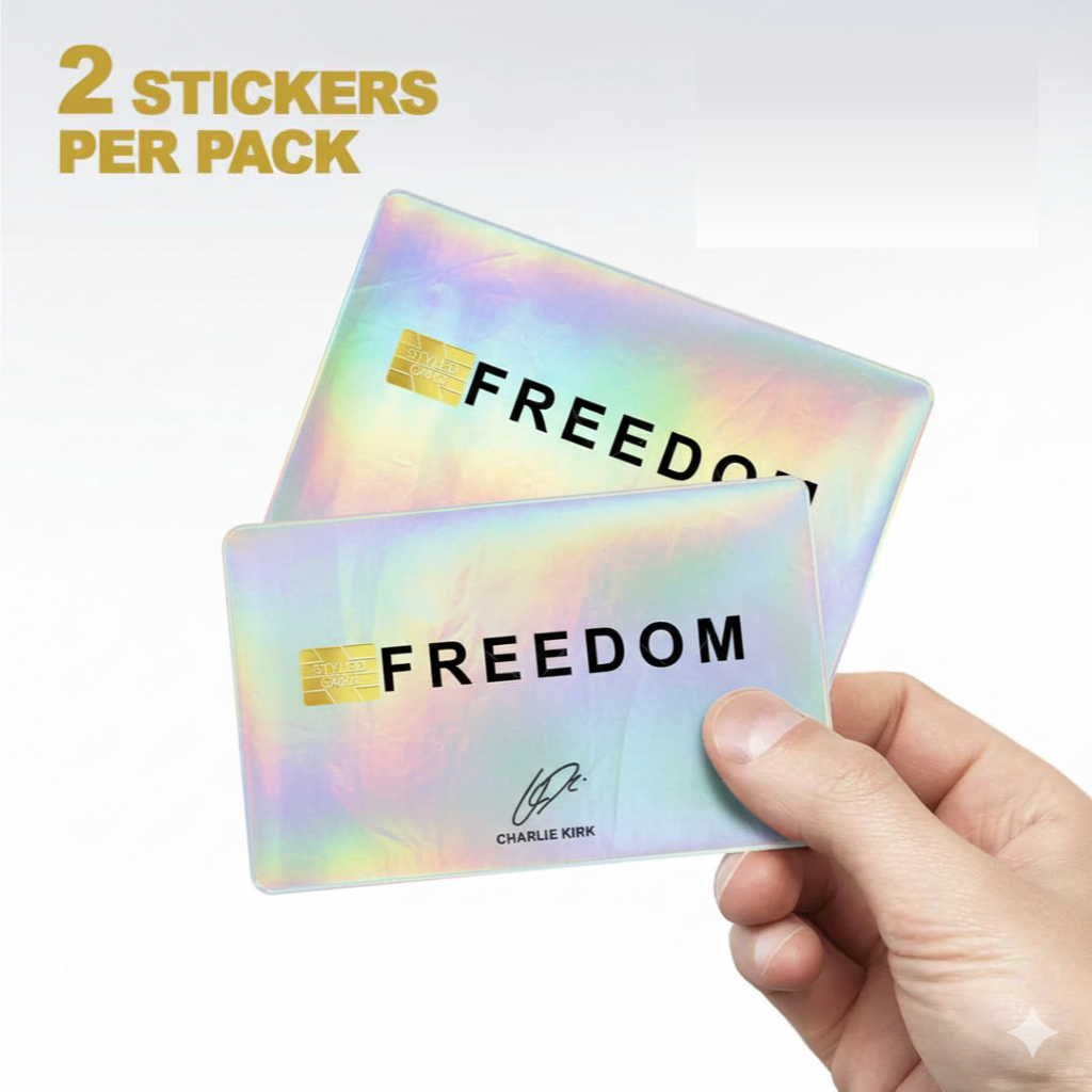 Holographic Charlie Kirk Freedom New Design Vinyl Sticker Decal Political Novelt Anycustomproduct.com
