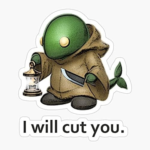 Fantasy Knife Video Tonberry Ff Final Games Game Sticker Decal Vinyl - Peel and Any Custom Product