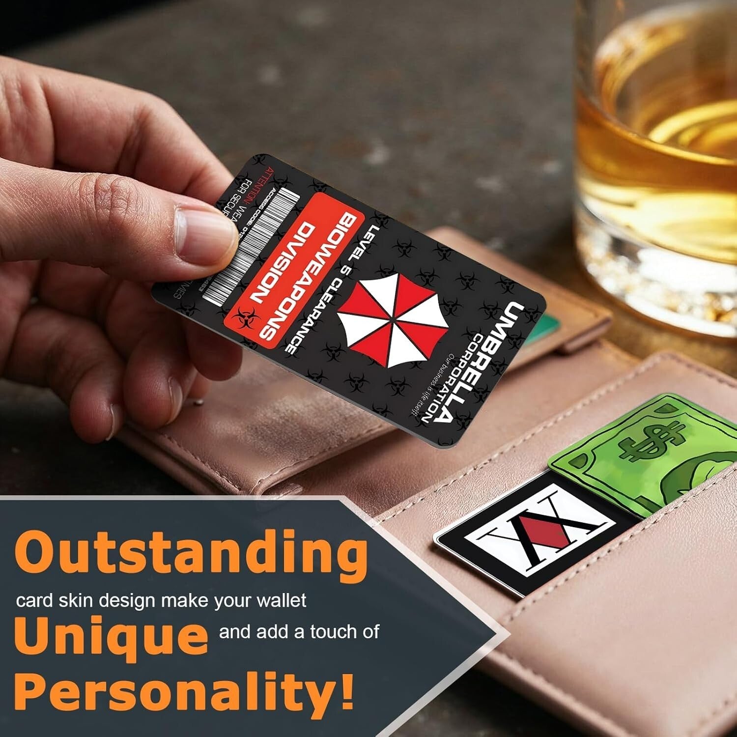 Credit Card Skin 4PCS Umbrella Corporation Credit Card Skin Sticker Cover Any Custom Product