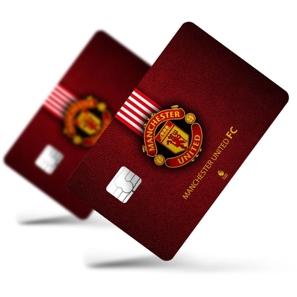 4 Pack Manchester United Fan Credit Card Skin Football Soccer Red Devils Decal Unbranded/Generic