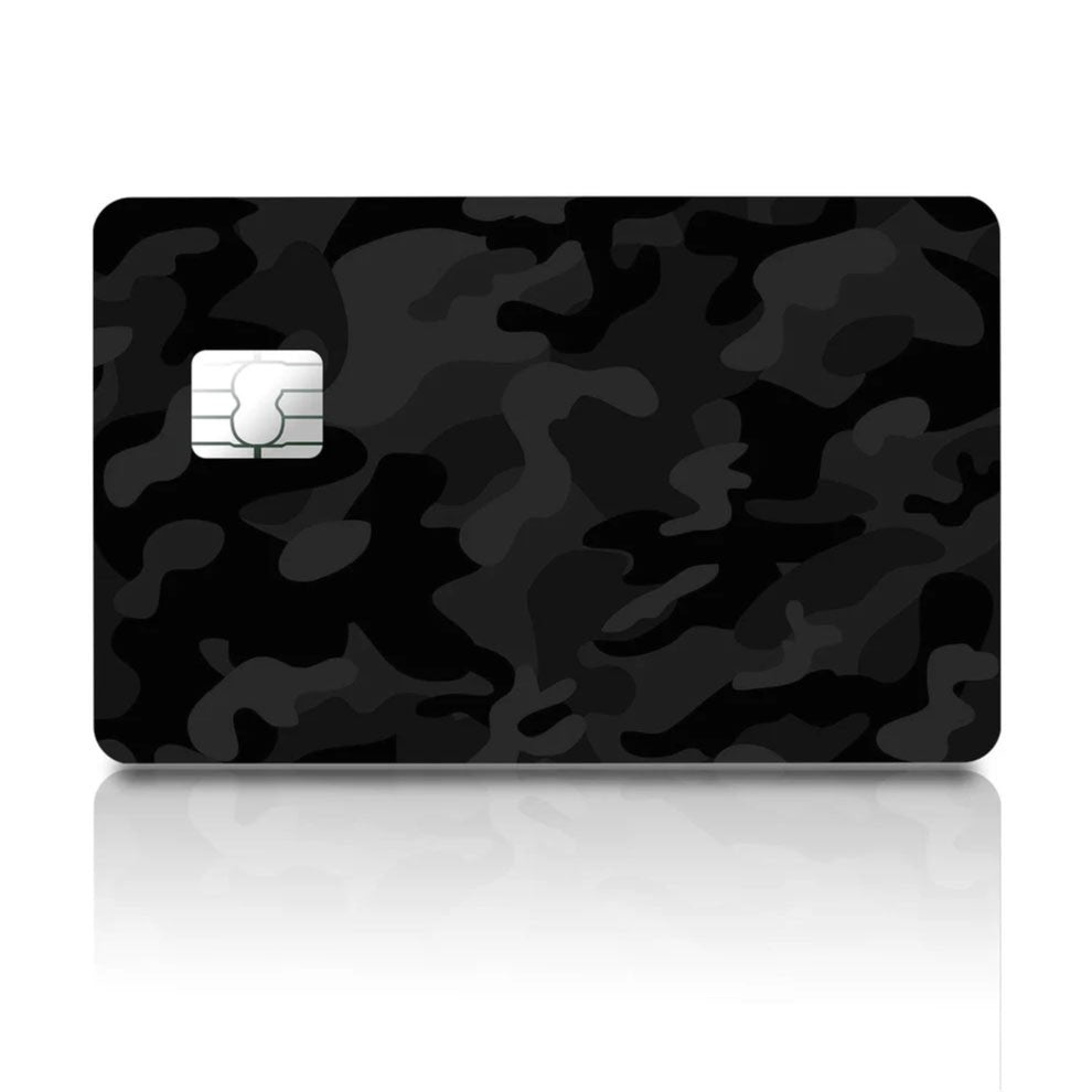 4 Pack Black Camo Credit Card Skin Set Military Tactical Urban Stealth Decals Unbranded/Generic