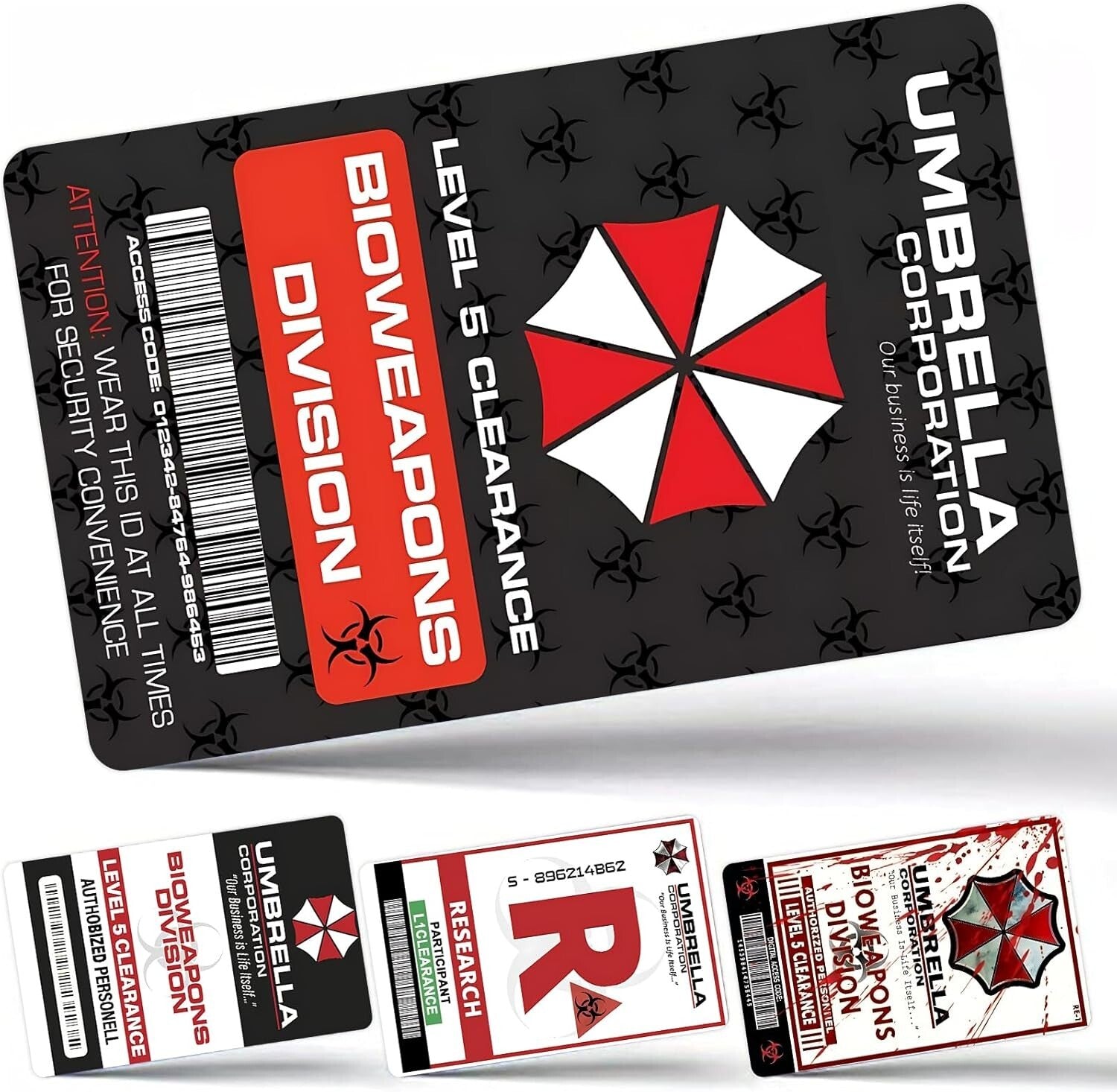Credit Card Skin 4PCS Umbrella Corporation Credit Card Skin Sticker Cover Any Custom Product