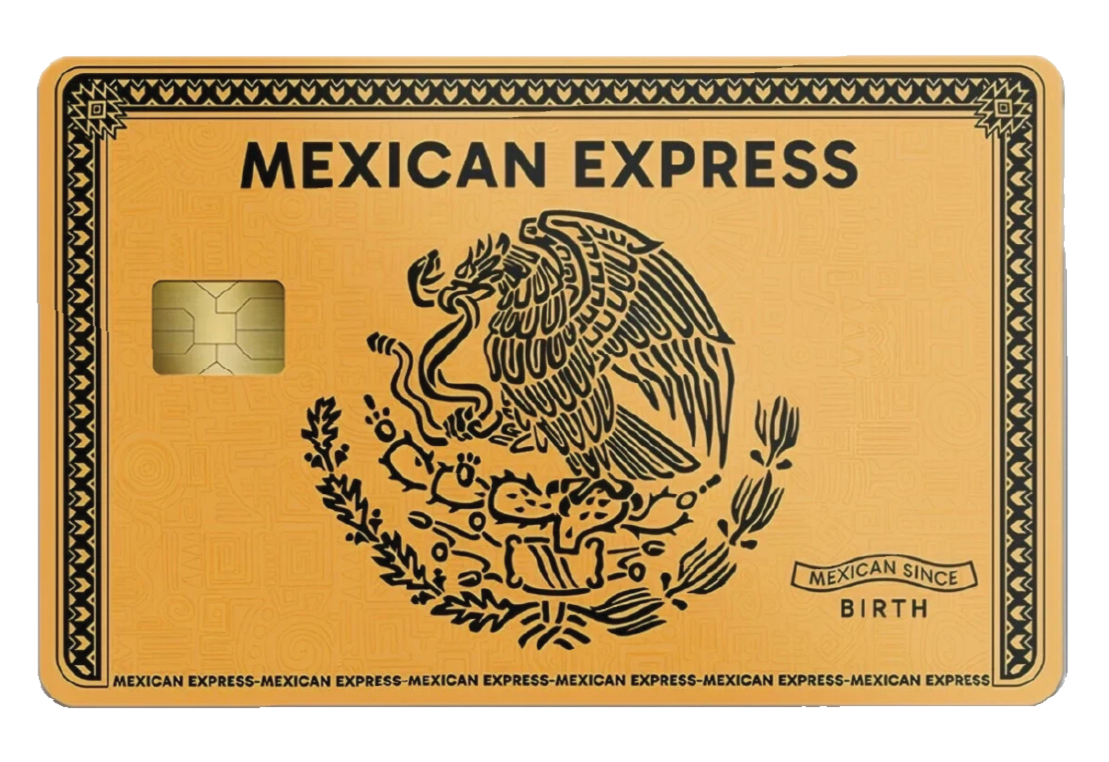 Mexican Express Card Skin (4-Pack) | Funny AMEX Parody | Gold, Platinum, Black Any Custom Product