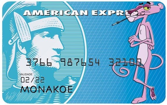 Pink Panther AMEX Parody Sticker (4-Pack) | Funny Cartoon Card Skin Decal Supreme