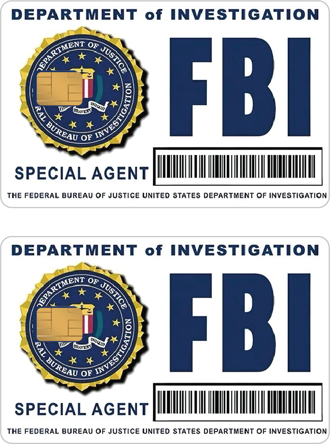 6-Pack ICE CIA FBI Credit Card Skin Sticker Bundle - Cardskin Gift Set Parody Unbranded/Generic