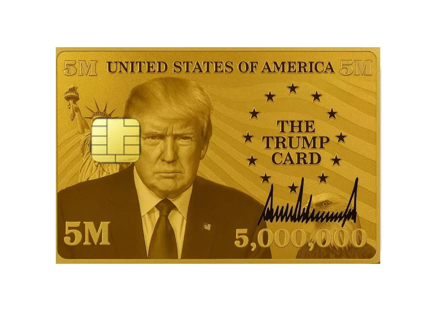 TRUMP Gold Card Skin 2 Pack MAGA Debit Credit Card Decal Large Chip Sticker Any Custom Product