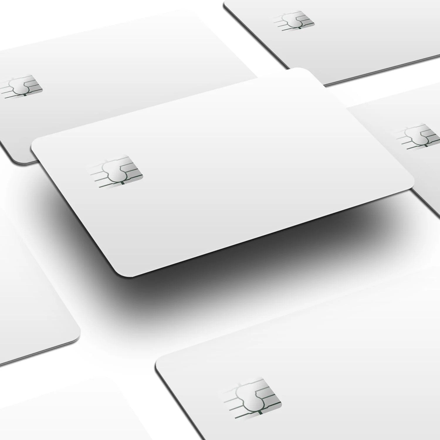 4-Pack Avalanche White Credit Card Skin Solid Vinyl Decal Sticker Cover All Cuts Any Custom Product