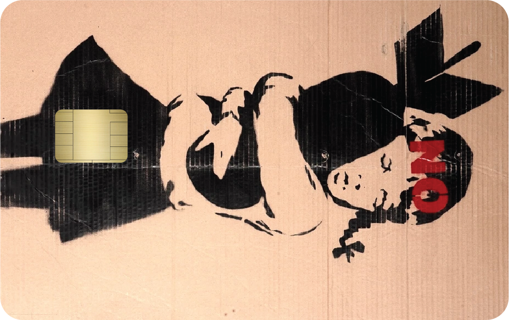 Banksy 'Flower Thrower' Sticker (4-Pack) | Street Art Graffiti Credit Card Skin Supreme