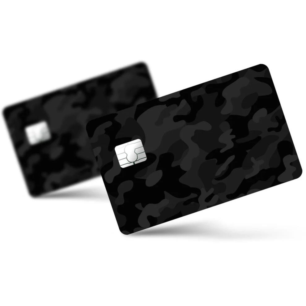 4 Pack Black Camo Credit Card Skin Set Military Tactical Urban Stealth Decals Unbranded/Generic