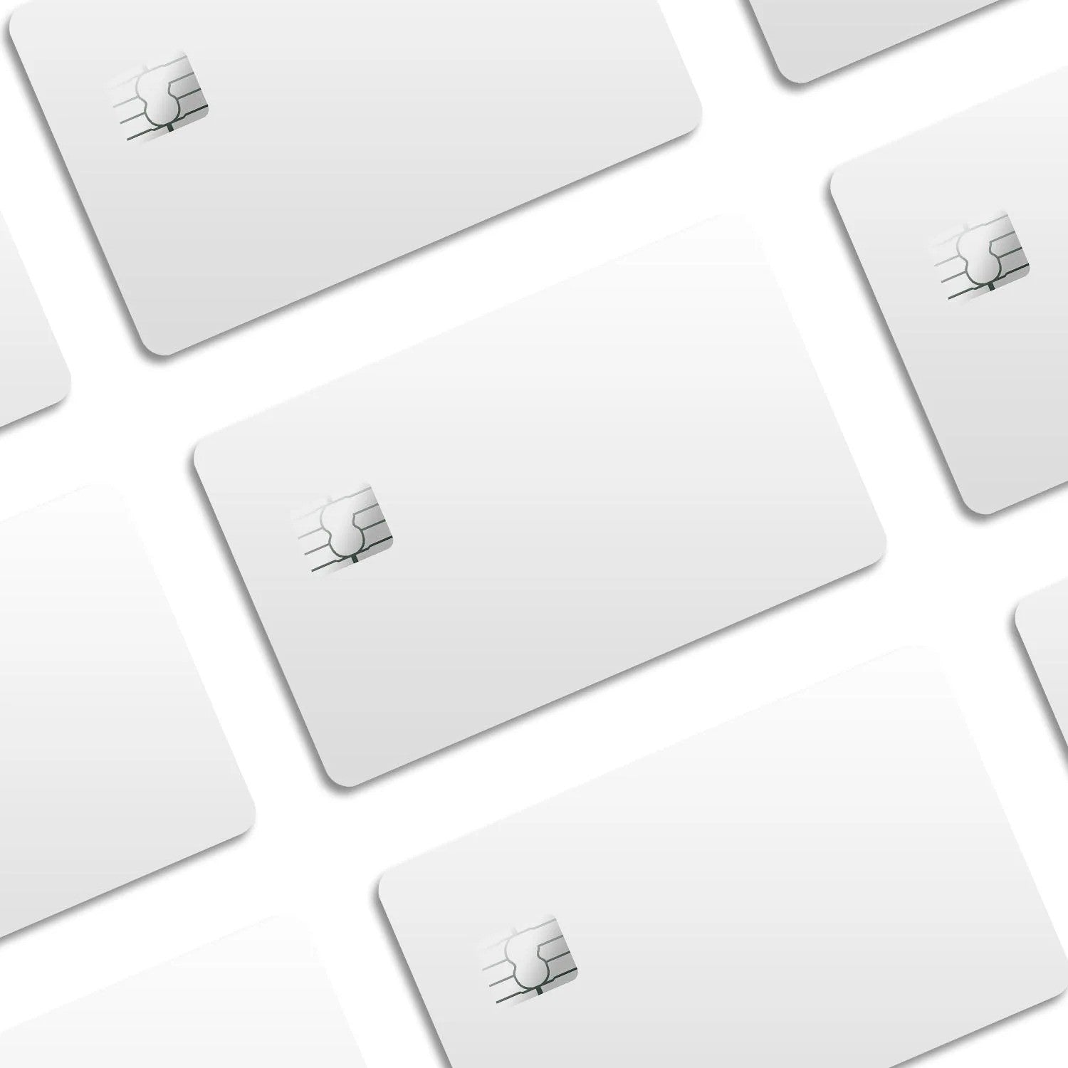 4-Pack Avalanche White Credit Card Skin Solid Vinyl Decal Sticker Cover All Cuts Any Custom Product