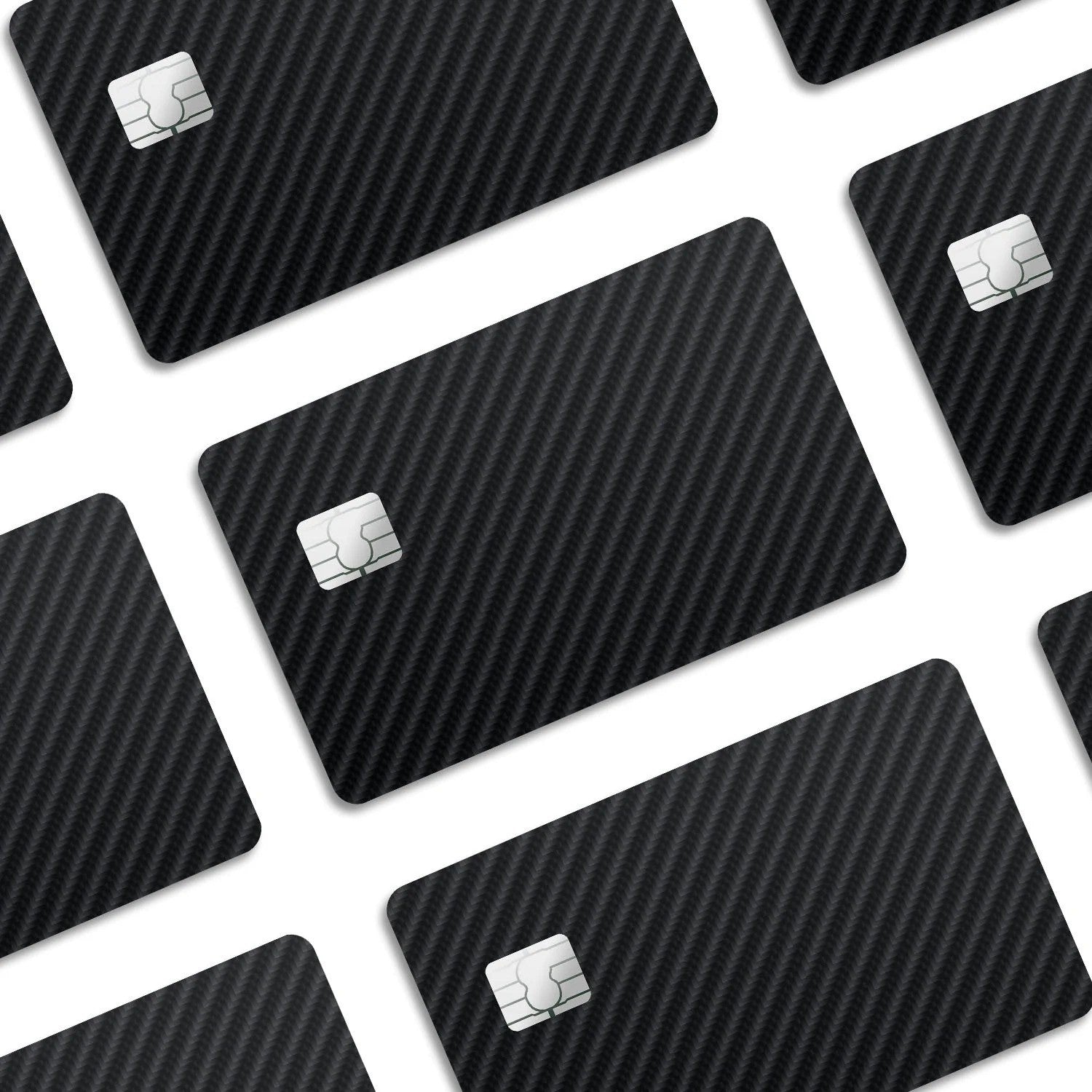 4-Pack Carbon Fiber Black Credit Card Skin Vinyl Decal Sticker Cover All Cuts Any Custom Product