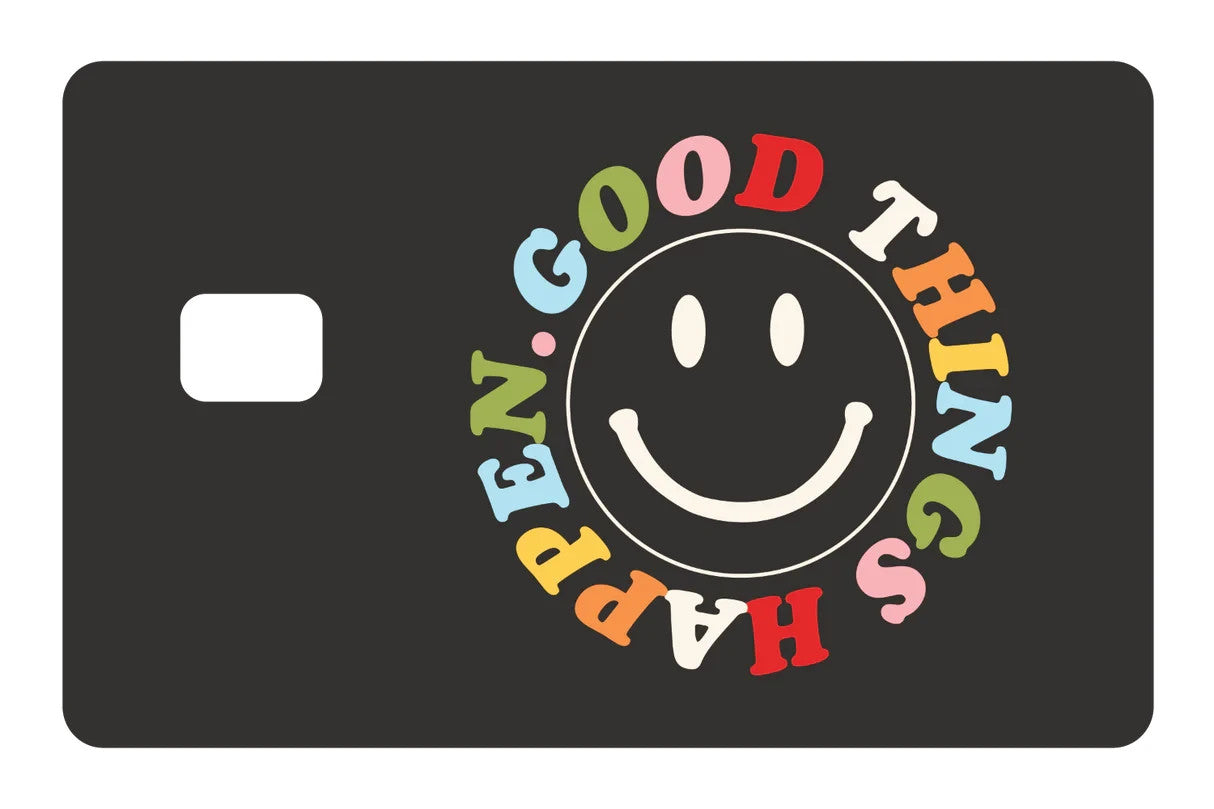 Good Things Happen Card Skin 4 Pack Aesthetic Decal Set for Credit Card Any Custom Product