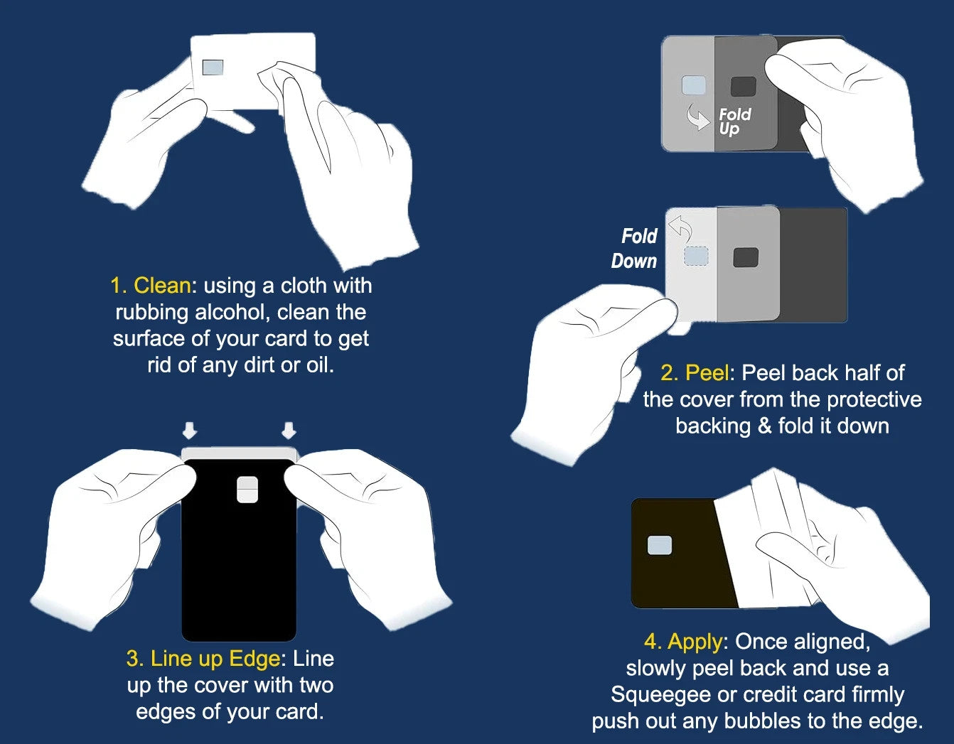 4-Pack CIA Credit Card Skin Stickers Parody Holographic Personalized Gift Vinyl Unbranded/Generic