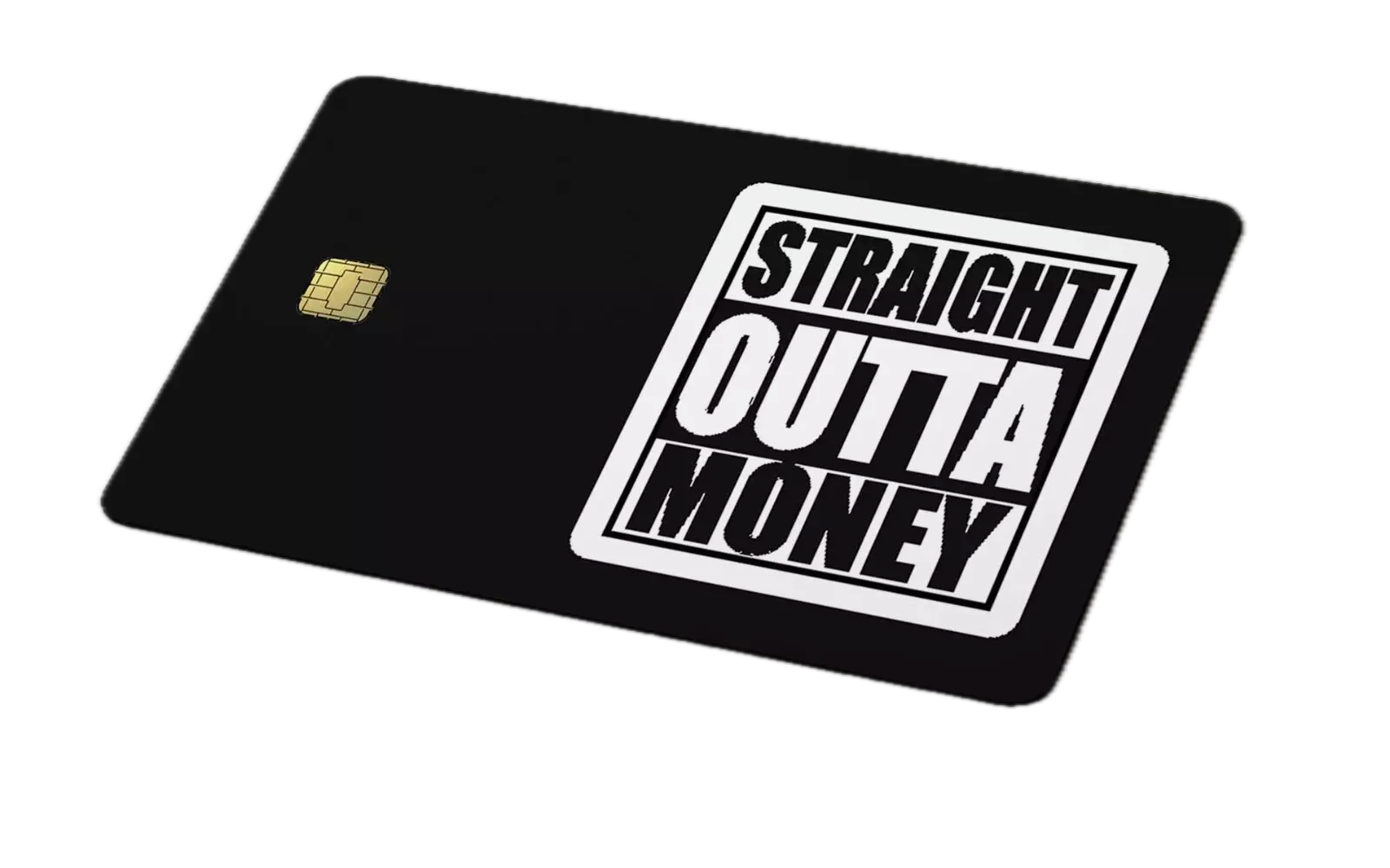 Straight Outta Money Credit Card Skin Sticker Pack of 4, Credit Card Covering Unbranded