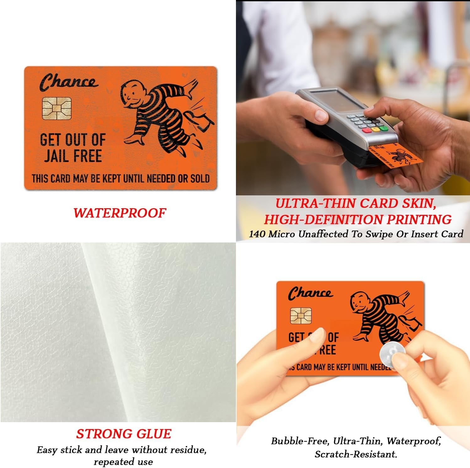 4 Pack Venom Credit Card Skin Symbiote Marvel Spider Decal Set Debit ATM Sticker Unbranded/Generic