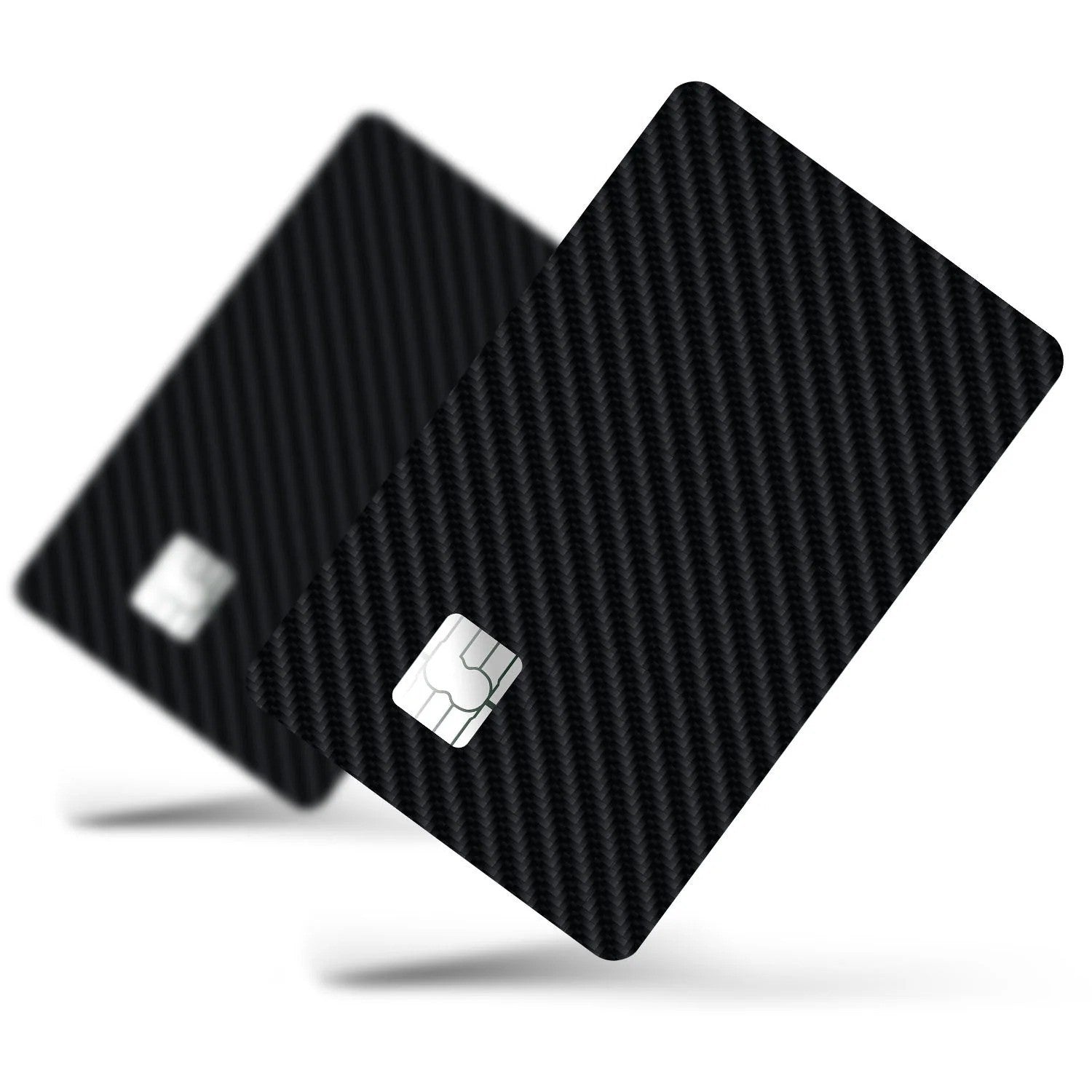4-Pack Carbon Fiber Black Credit Card Skin Vinyl Decal Sticker Cover All Cuts Any Custom Product