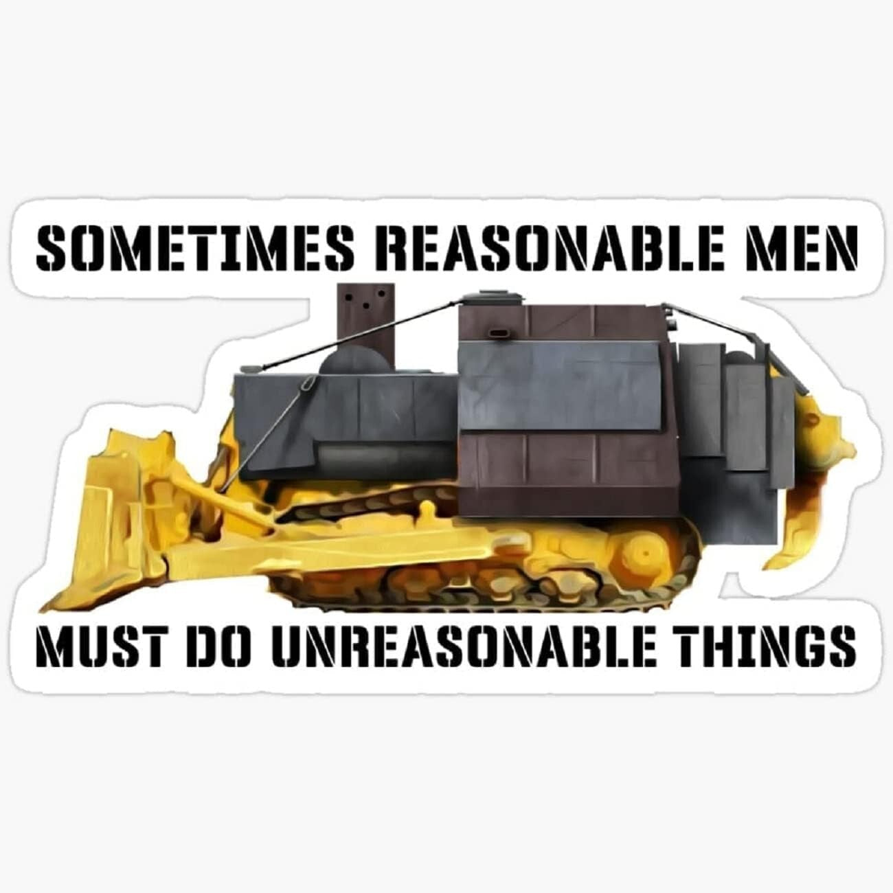 Killdozer Sticker 2 Pcs/Set Tread On Them Those Bulldozer Tractor Excavator Any Custom Product