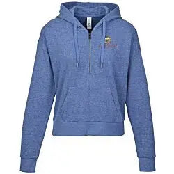 District Perfect Tri Iconic Fleece 1/2-Zip Pullover Hoodie - Ladies' - Embroidery