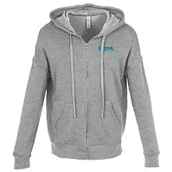 Bella+Canvas Solid Sponge Fleece Full-Zip Hoodie - Embroidered