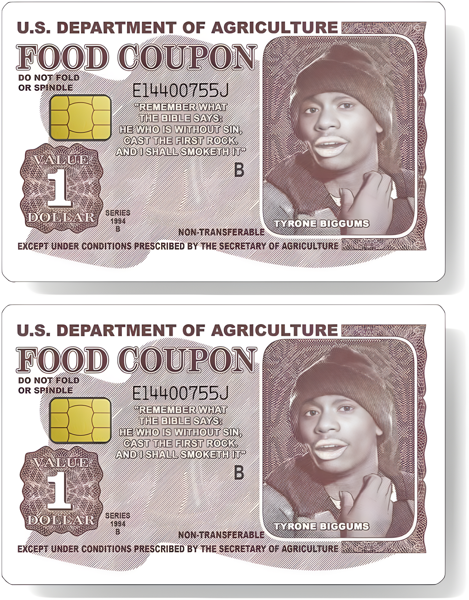 Tyrone Biggums Credit Card Sticker - Custom Vinyl Credit Card Skin