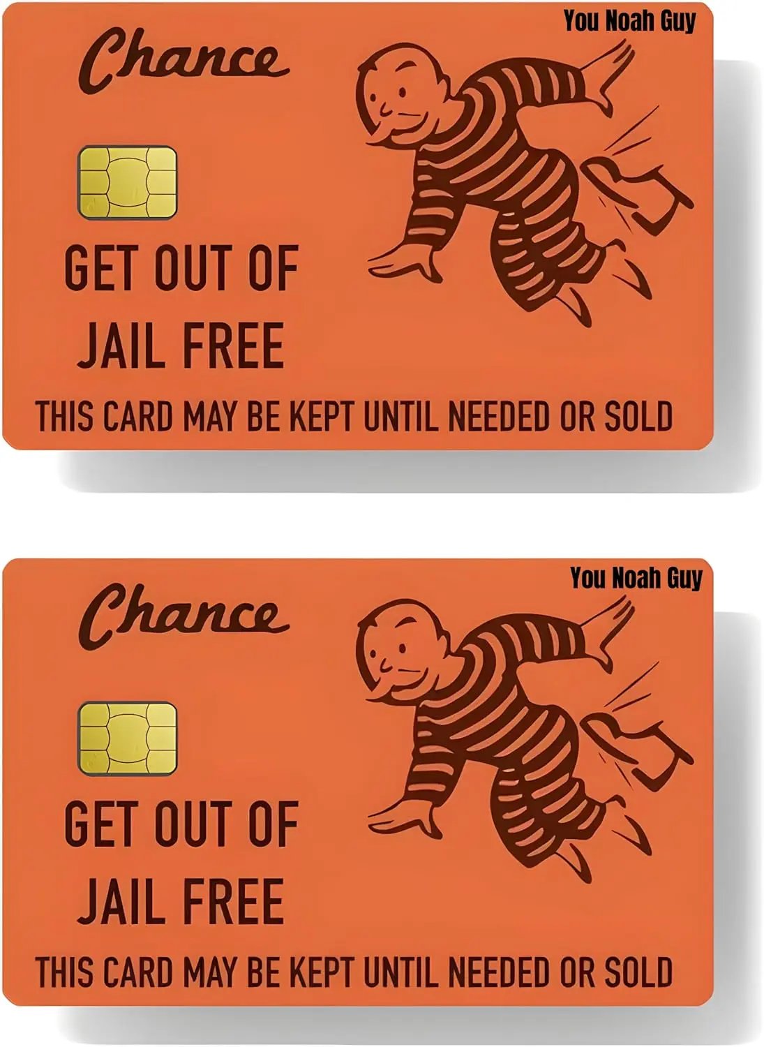 Get Out of Jail 2-Pack Credit Card Sticker Skins Anycustomproduct.com