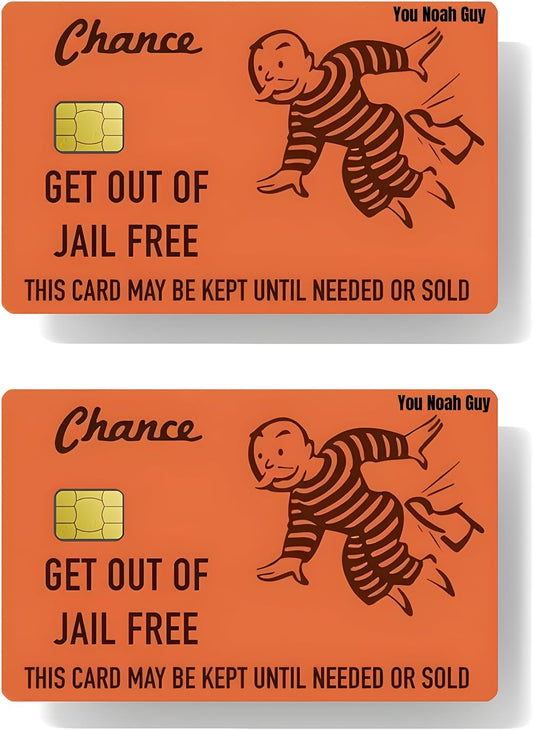 Get Out of Jail 2-Pack Credit Card Sticker Skins